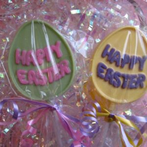 12-Happy Easter Chocolate Lollipops