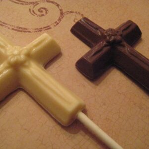 24-Medium Sized Chocolate Cross Lollipops