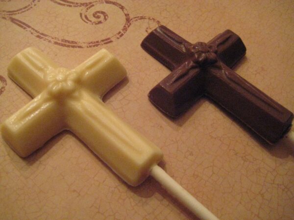 24-Medium Sized Chocolate Cross Lollipops