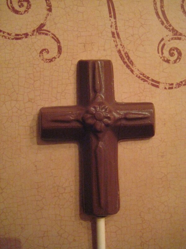 24-Medium Sized Chocolate Cross Lollipops - Image 3