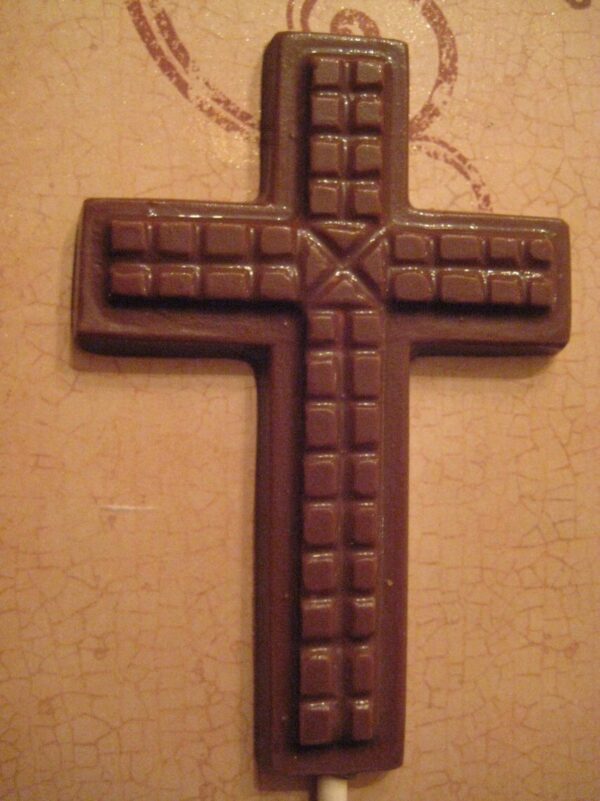 12-Chocolate Cross Lollipops For First Holy Communion/Baptism/Party Favors - Image 2