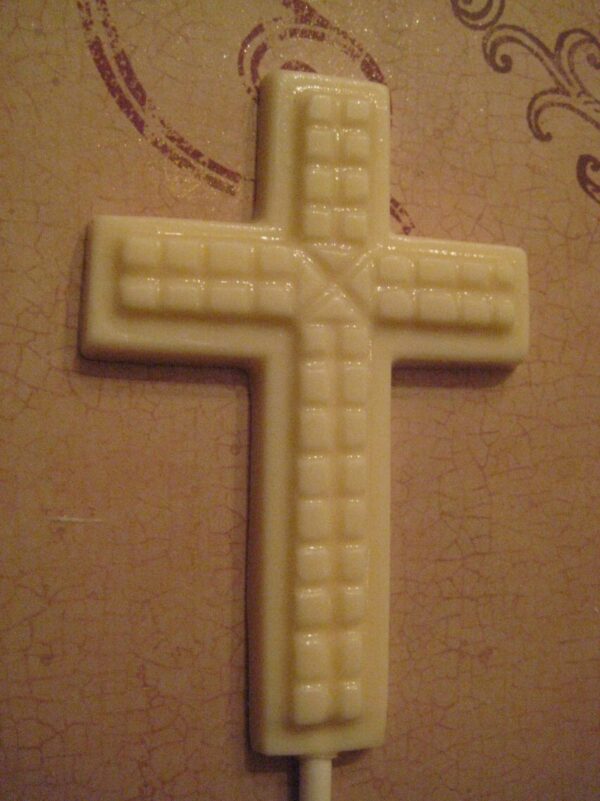 12-Chocolate Cross Lollipops For First Holy Communion/Baptism/Party Favors - Image 3