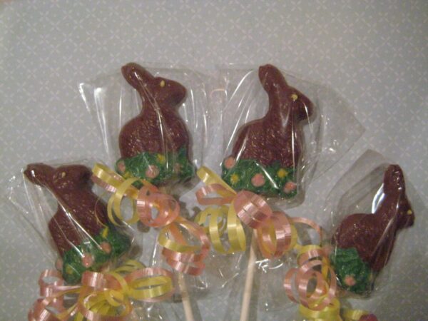 12-Milk Chocolate Easter Bunny Sitting Pretty In The Grass - Image 3