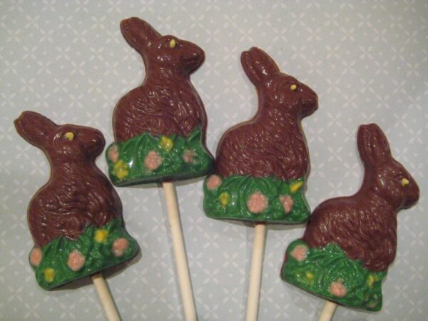12-Milk Chocolate Easter Bunny Sitting Pretty In The Grass