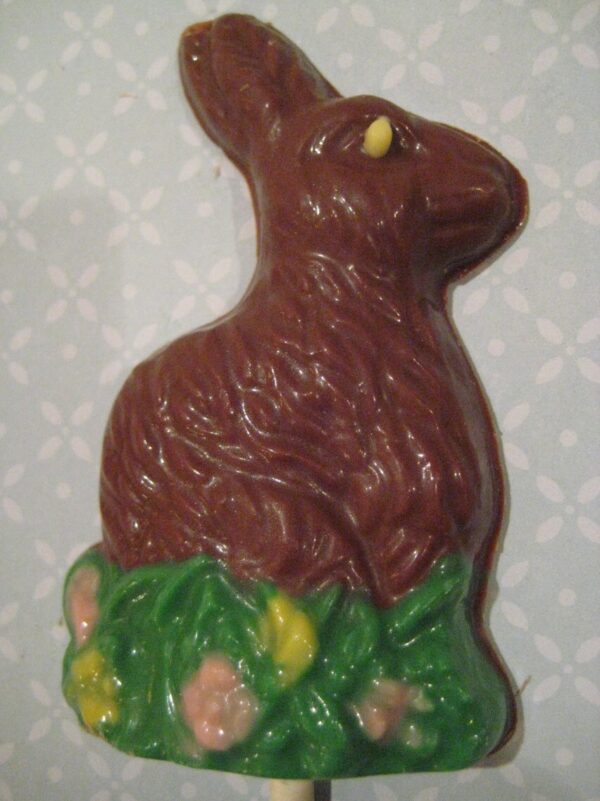 12-Milk Chocolate Easter Bunny Sitting Pretty In The Grass - Image 2