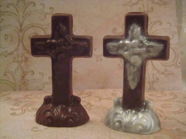 12-Small Standing Chocolate Crosses For Communion Favors/Confirmation Favors/Easter Basket Treats