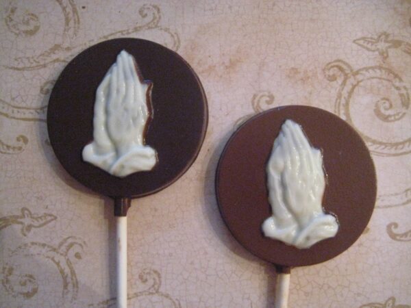 12-Round Praying Hands Lollipop For Christening/Baptism/ Communion/Confirmation/Easter