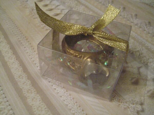 Milk Chocolate Diamond Ring and Band In Favor Box-A 2 Ring Set-12 Favor Boxes Per Order for Wedding/Shower/Engagement - Image 5