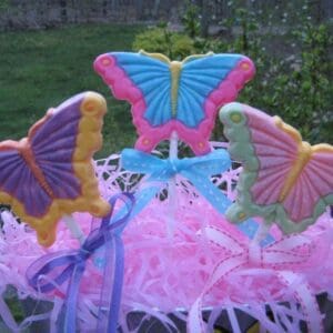 12-Chocolate Butterfly Lollipops For Birthday Party/Shower Favors/Gift