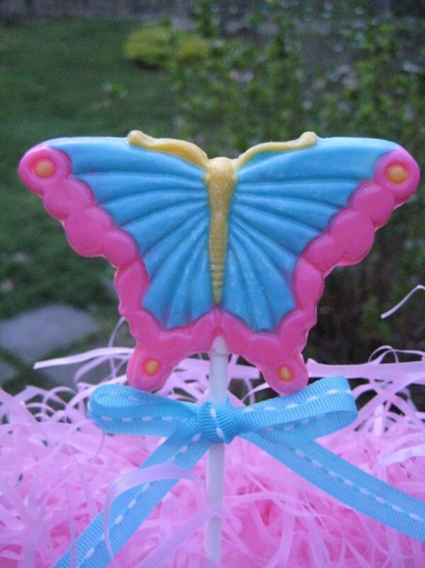 12-Chocolate Butterfly Lollipops For Birthday Party/Shower Favors/Gift - Image 3