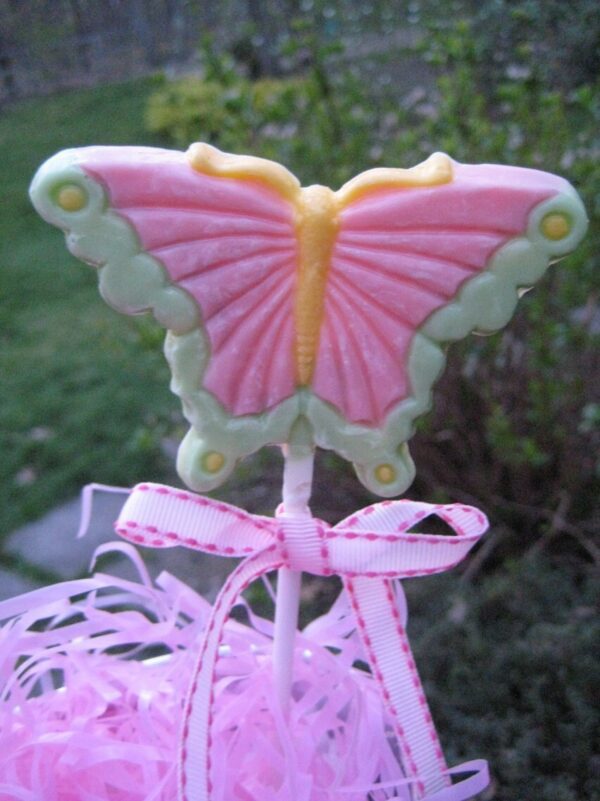 12-Chocolate Butterfly Lollipops For Birthday Party/Shower Favors/Gift - Image 4