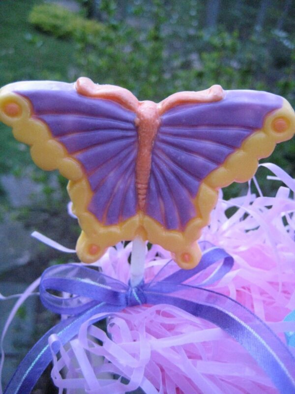 12-Chocolate Butterfly Lollipops For Birthday Party/Shower Favors/Gift - Image 5