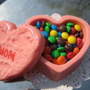 Edible Chocolate MOM Trinket Box Filled With Mini MandM's