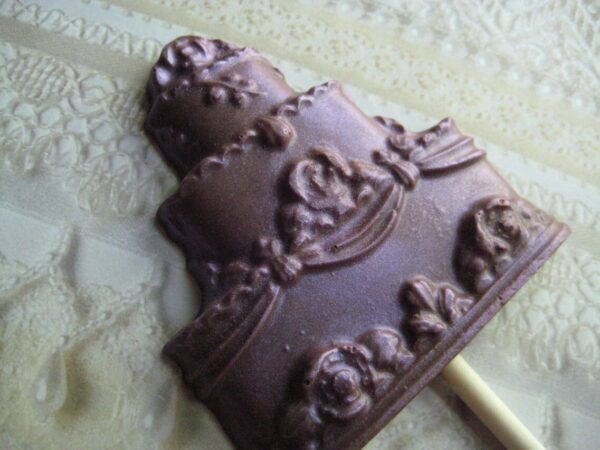 12-Chocolate Wedding Cake Lollipop Favors For Weddings Shower/Wedding Favors/Party Favors - Image 2