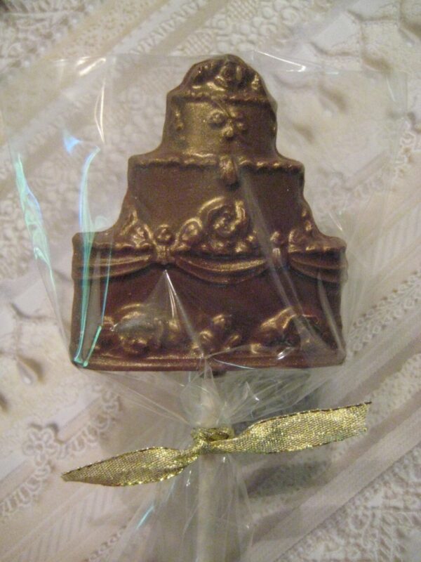 12-Chocolate Wedding Cake Lollipop Favors For Weddings Shower/Wedding Favors/Party Favors - Image 5