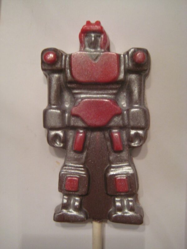 24 Metallic Robot Milk Chocolate Lollipop Favors - Image 5