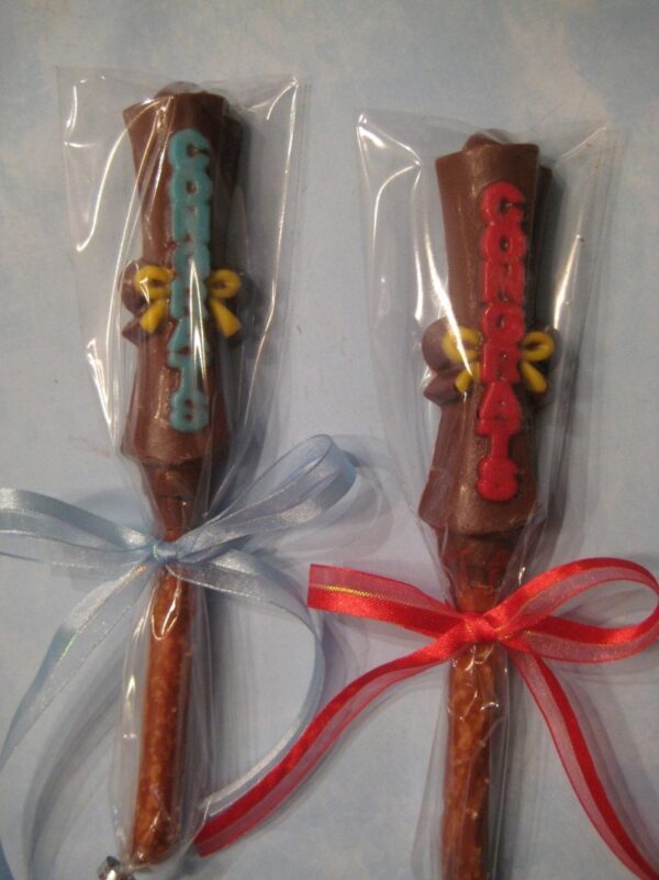 12-CONGRATS DIPLOMA-Graduation Chocolate Covered Pretzel Rods - Image 5