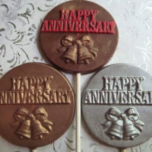 12-HAPPY ANNIVERSARY-Chocolate Lollipop Favors