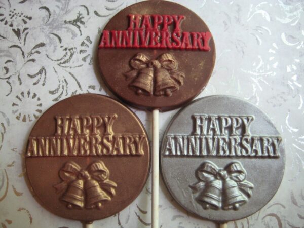 12-HAPPY ANNIVERSARY-Chocolate Lollipop Favors