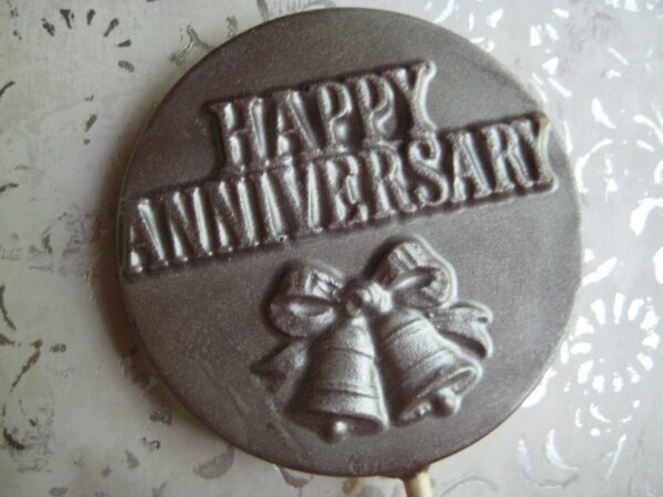 12-HAPPY ANNIVERSARY-Chocolate Lollipop Favors - Image 4