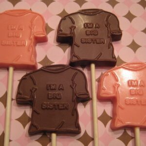 12-I’m A Big Sister -Chocolate Lollipop Favors For Baby Shower/Baby Announcement