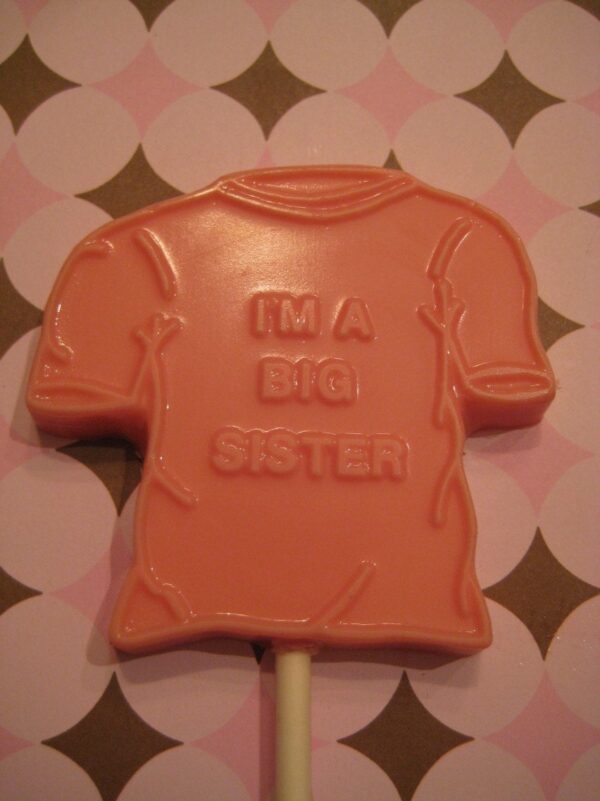 12-I’m A Big Sister -Chocolate Lollipop Favors For Baby Shower/Baby Announcement - Image 3