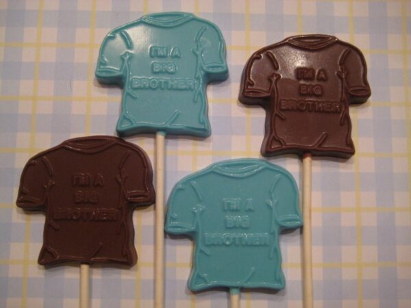 12-I’m A Big Brother-Chocolate Lollipop Favors For Baby Shower/Baby Announcement