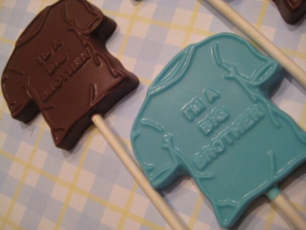 12-I’m A Big Brother-Chocolate Lollipop Favors For Baby Shower/Baby Announcement - Image 2