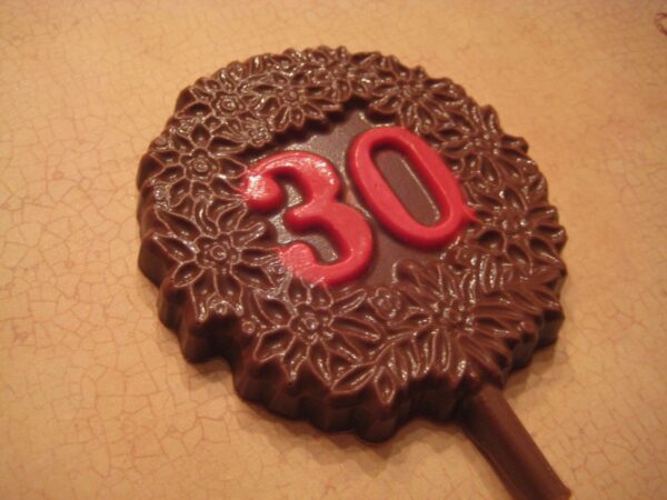 12-30th Birthday/Anniversary Chocolate Lollipop Favors - Image 9