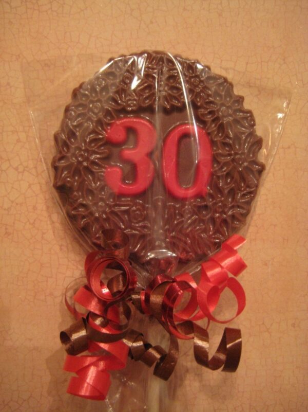 12-30th Birthday/Anniversary Chocolate Lollipop Favors - Image 10