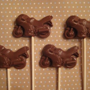 24-Milk Chocolate Motorcycle Lollipop Favors