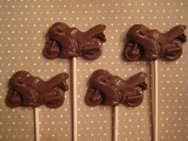 24-Milk Chocolate Motorcycle Lollipop Favors