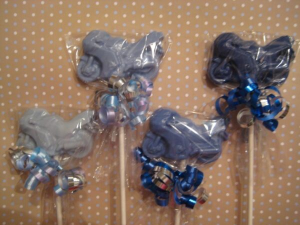 24-Milk Chocolate Motorcycle Lollipop Favors - Image 5
