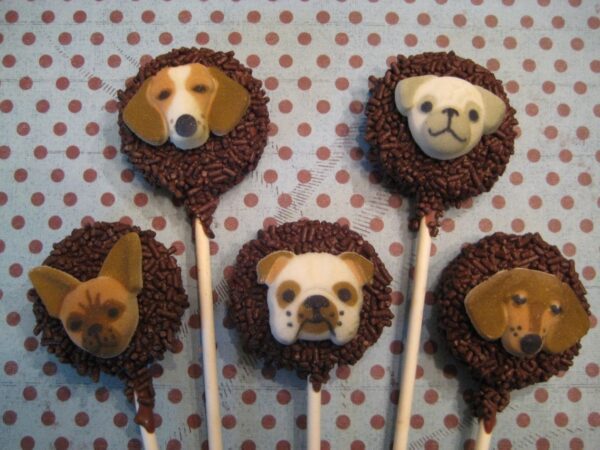 15-Adorable Doggie Face Chocolate Covered Oreo Pops