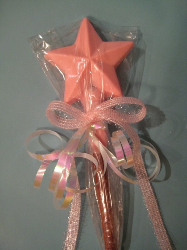 12-Chocolate Covered Pretzel Rod Princess Star Wand Favors - Image 7