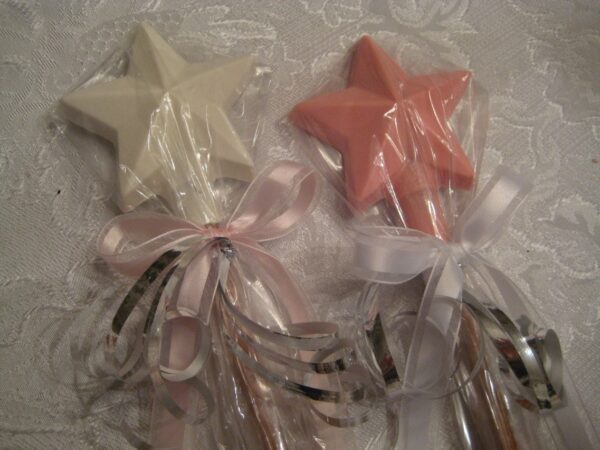 12-Chocolate Covered Pretzel Rod Princess Star Wand Favors - Image 8