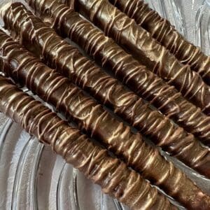 12 Gold Milk Chocolate Covered Pretzel Rod Gift Box Set