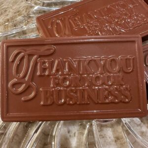 12-“Thank You For Your Business “ Chocolate Cards
