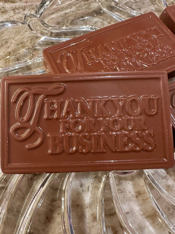 12-“Thank You For Your Business “ Chocolate Cards