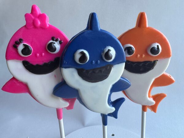 12-Shark Chocolate Lollipops For Children’s Birthday Party/Party Favors - Image 2