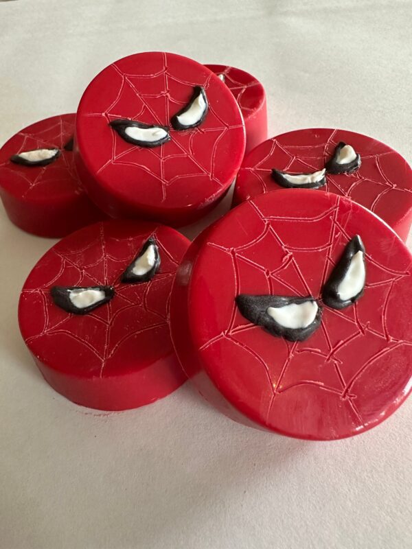 12-Spider Red Chocolate Covered Oreos For Birthday Party/Party Favors/Super Hero Theme - Image 2