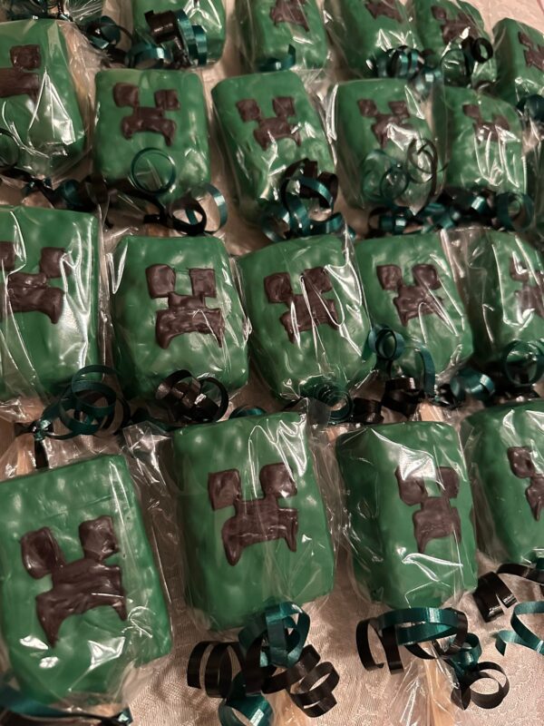 24-MineCraft Chocolate Covered Rice Krispie Treats - Image 4