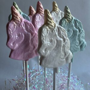 12-Unicorn White Chocolate Lollipops