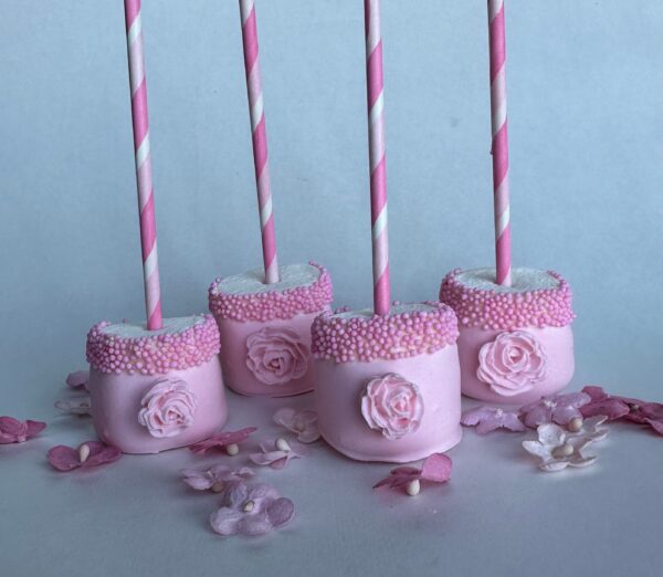 12-Pink Chocolate Covered Marshmallows For Baby Shower/Wedding/Birthday Party/Party Favors - Image 2