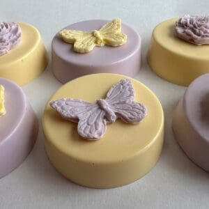 12-Yellow and Purple Decorated Chocolate Covered Oreos