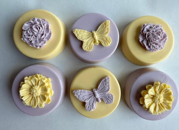 12-Yellow and Purple Decorated Chocolate Covered Oreos - Image 5