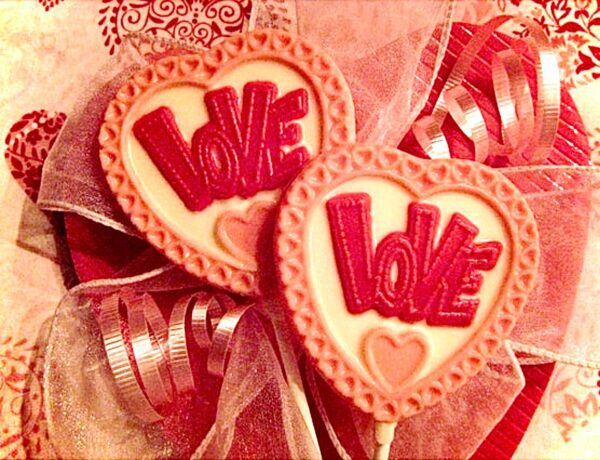 12-Chocolate Love Lollipops For Valentine’s Day/Sweetheart Gift, Party Favors - Image 2