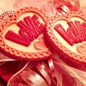 12-Chocolate Love Lollipops For Valentine’s Day/Sweetheart Gift, Party Favors