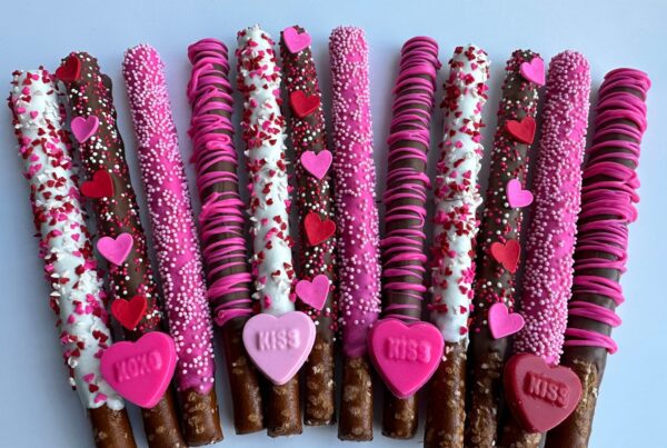 12-Love Chocolate Covered Pretzels/For Anniversary Gift/Just Because Gift