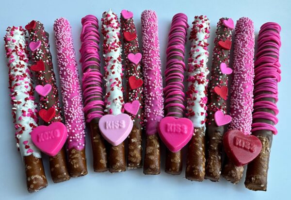 12-Love Chocolate Covered Pretzels/For Anniversary Gift/Just Because Gift - Image 5